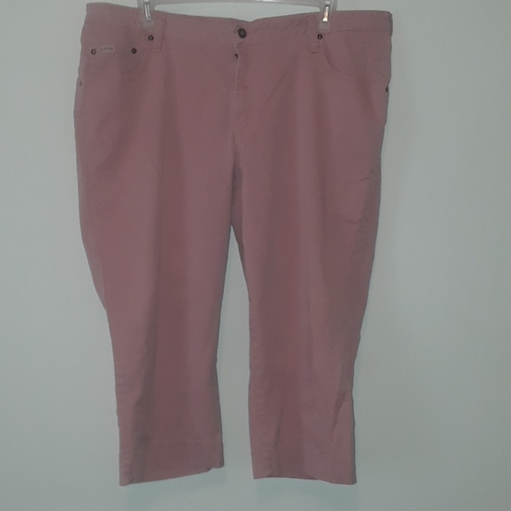 Mauve Rider denim capri